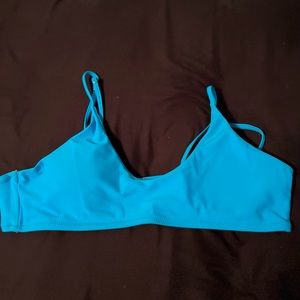Bright blue bikini top